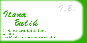 ilona bulik business card